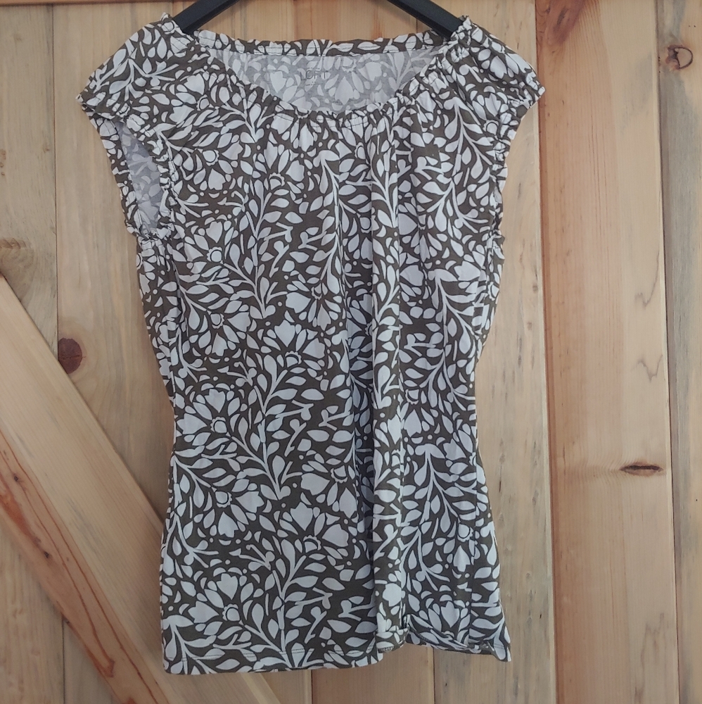 Ann Taylor Loft Floral Peasant Top